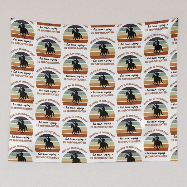 Item preview, School is important but team roping is importanter - a retro vintage design  designed and sold by AnnaMelekhina.
