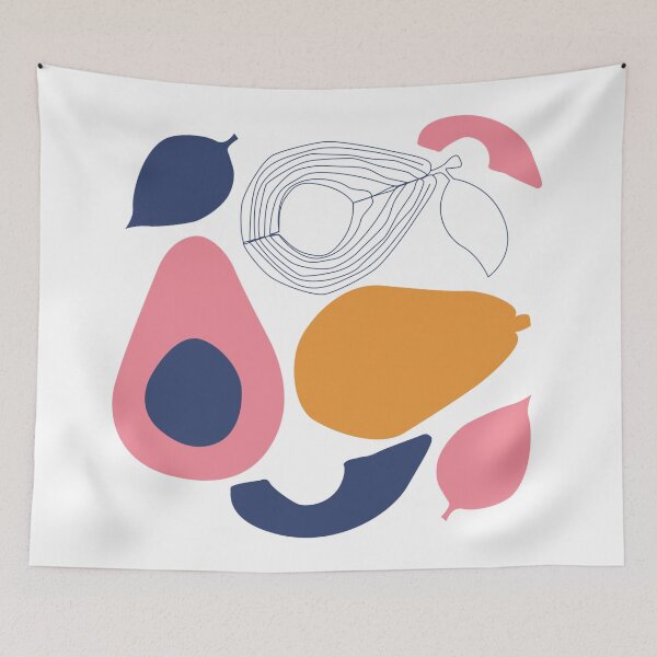 Item preview, Modern Abstract Avocado Drawing  designed and sold by Dollfacedesign.
