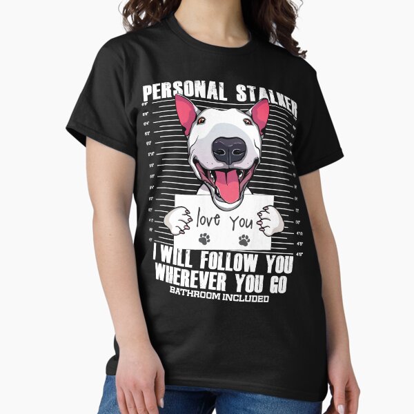 Item preview, Funny Bull Terrier Stalker Cartoon Gift designed and sold by MrEddie10.