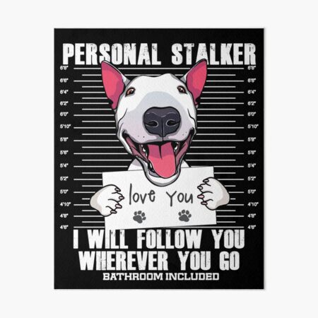 Item preview, Funny Bull Terrier Stalker Cartoon Gift designed and sold by MrEddie10.