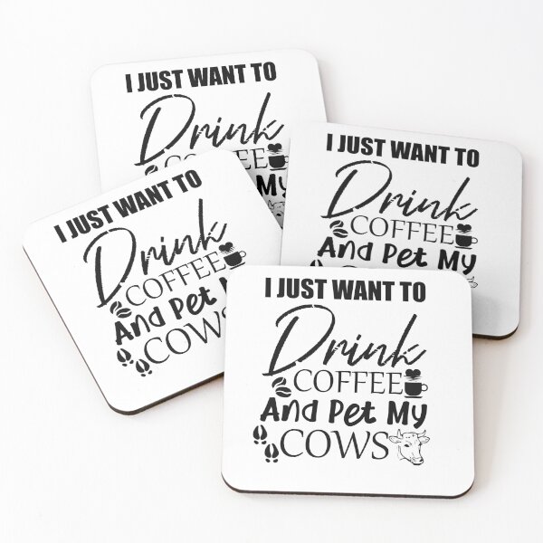 Item preview,  I just want to drink coffee and pet my cow designed and sold by happy gift art.
