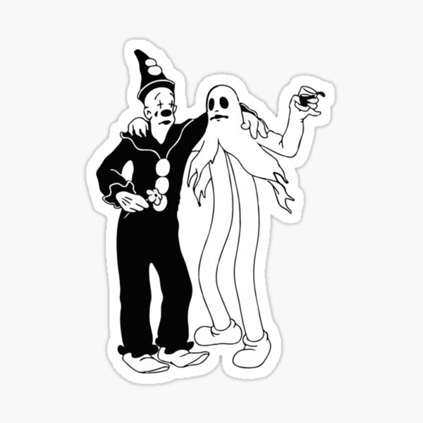 Koko the Clown and Ghost Sticker