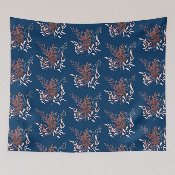 Item preview, Golden branches on dark petrol designed and sold by Ninaeva.