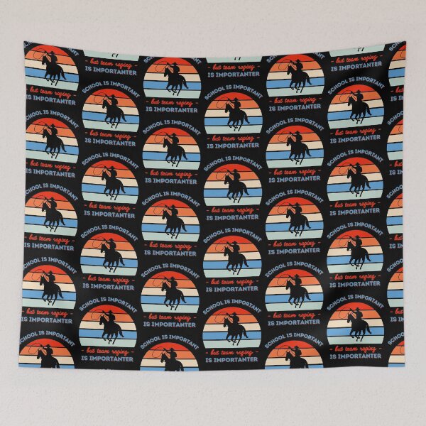 Item preview, School is important but team roping is importanter - a retro vintage design  designed and sold by AnnaMelekhina.