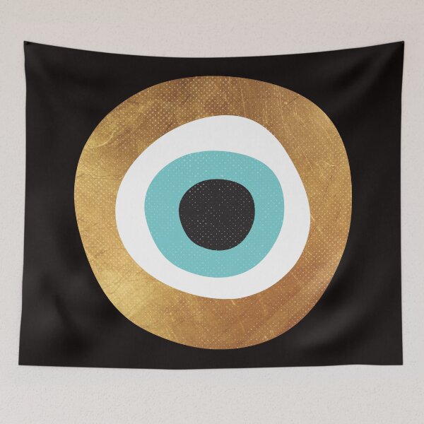 Item preview, Gold Evil Eye Bohemian Charm designed and sold by Inogitna Designs.