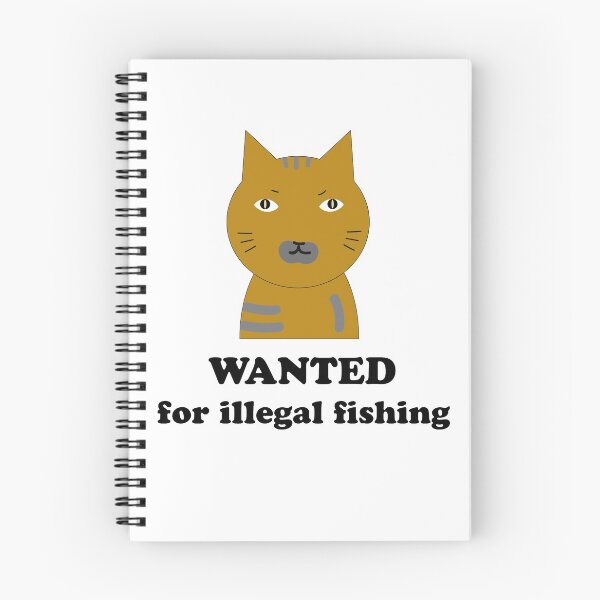 Item preview, Bad cat - Wanted for illegal fishing designed and sold by Kate-shop.