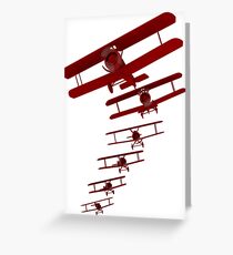 Retro Biplane Graphic Greeting Card