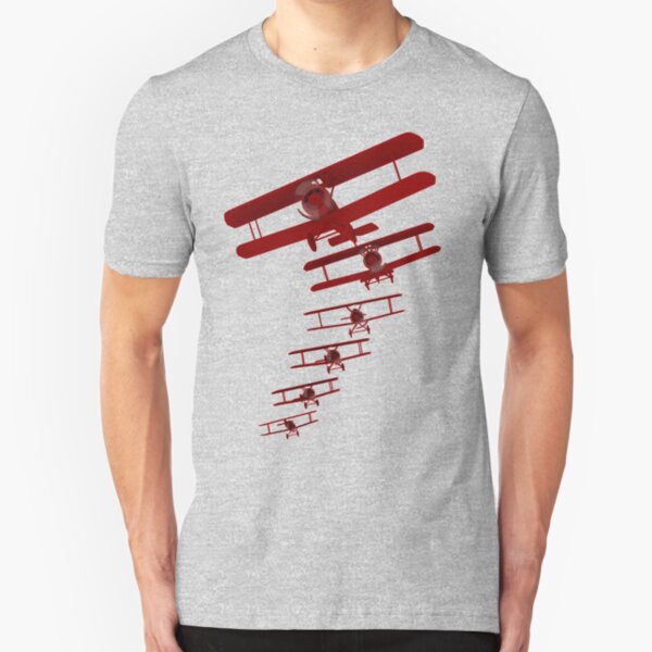 Retro Biplane Graphic Slim Fit T-Shirt