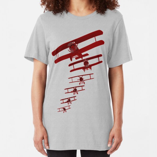 Retro Biplane Graphic Slim Fit T-Shirt