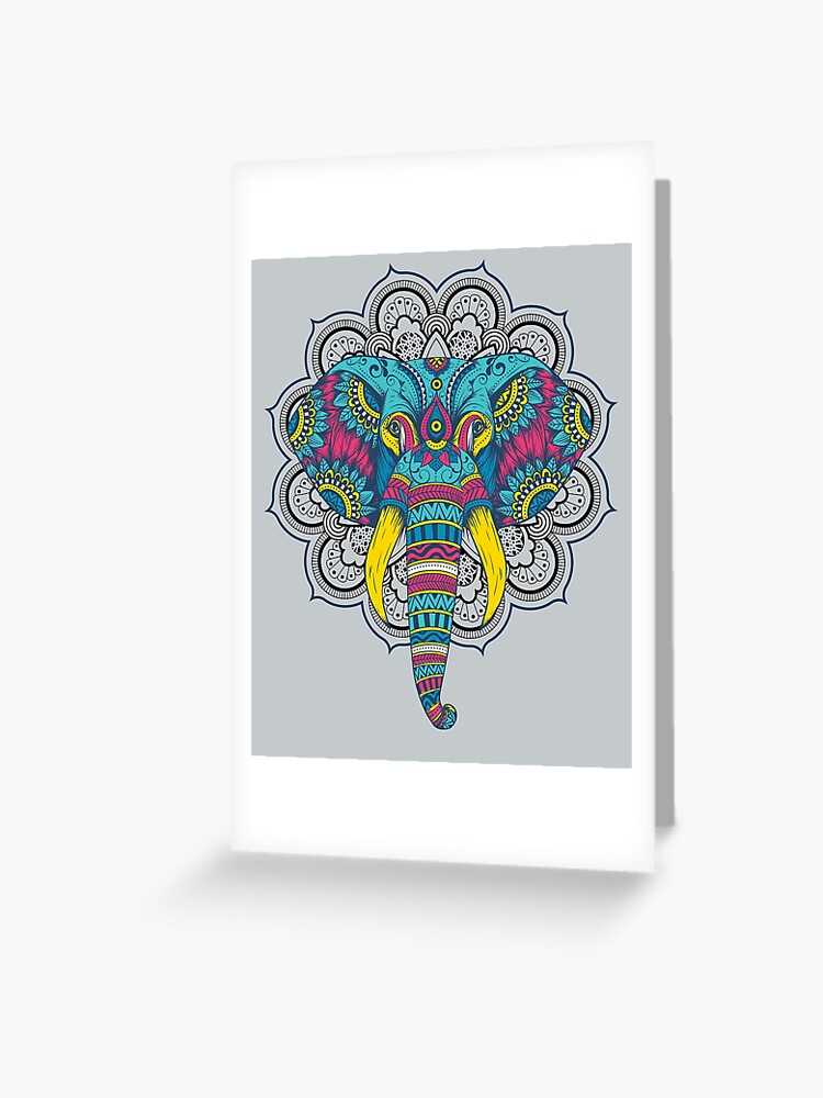 elefante mandala para colorear