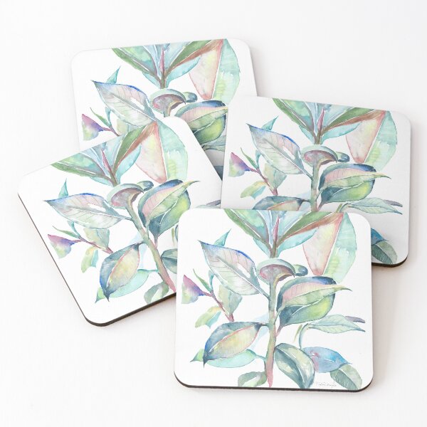 Item preview, Watercolour rubber plant, Ficus elastica designed and sold by TheArtOfNata.