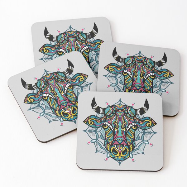 Item preview, Mandala Bull for Coloring Fans designed and sold by Frosty1489.