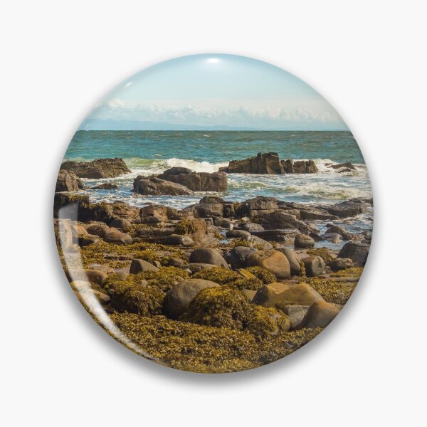 Item preview, A rocky shoreline at low tide, with seaweed on the rocks in southern Scotland designed and sold by SnapTPhotograph.
