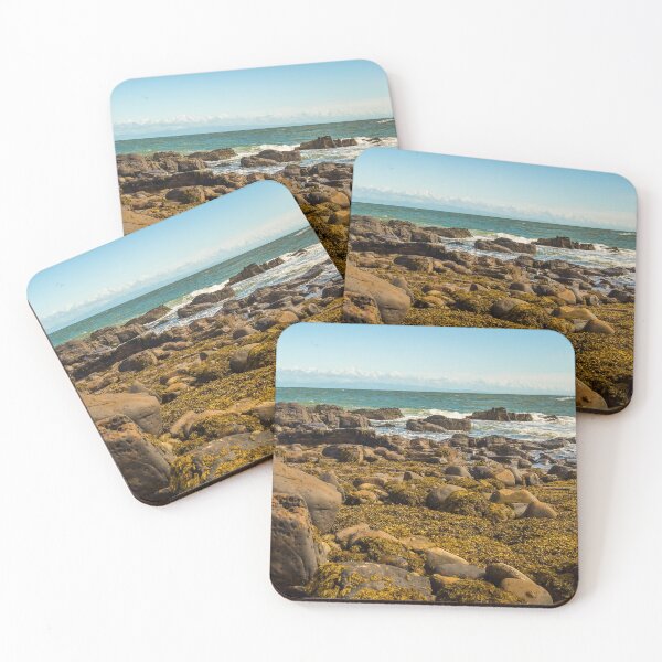 Item preview, A rocky shoreline at low tide, with seaweed on the rocks in southern Scotland designed and sold by SnapTPhotograph.