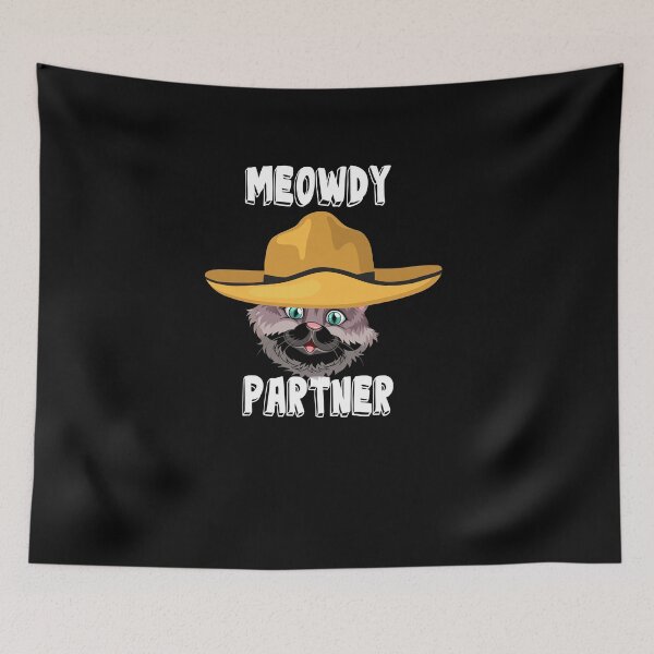 Item preview, Meowdy Partner Cowboy Cat Funny Cat For Mom Cat Owner Women Girl, Hat Farmer Meowdy Meme, Father's Day, Meme Shirt, Howdy Kitten, Cat Lover Gift designed and sold by MoradovT-shirt.