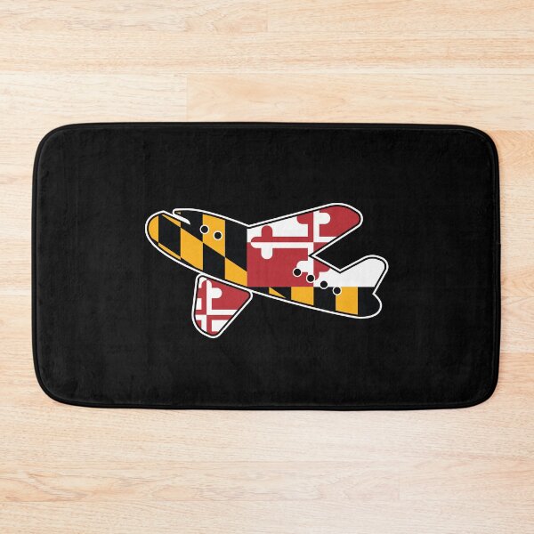 Item preview, Maryland Flag Airplane for pilots, flight attendants, airline workers, travel agents, and anyone who loves to travel. designed and sold by MarylandStyle.