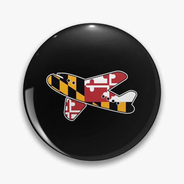 Item preview, Maryland Flag Airplane for pilots, flight attendants, airline workers, travel agents, and anyone who loves to travel. designed and sold by MarylandStyle.