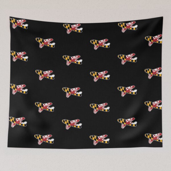 Item preview, Maryland Flag Airplane for pilots, flight attendants, airline workers, travel agents, and anyone who loves to travel. designed and sold by MarylandStyle.