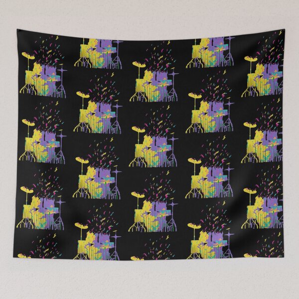 Item preview, Colorful Dissolving Drummer Playing Drums  designed and sold by UpYourSelf.