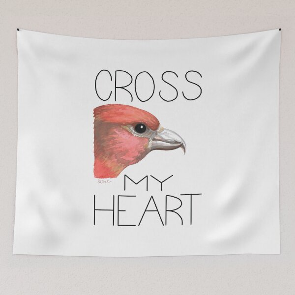 Item preview, Cross My Heart (Red Crossbill) designed and sold by LauraWolfArtist.