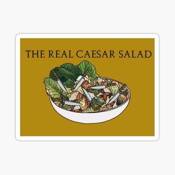 Caesar Salad Sticker, Funny Food Stickers