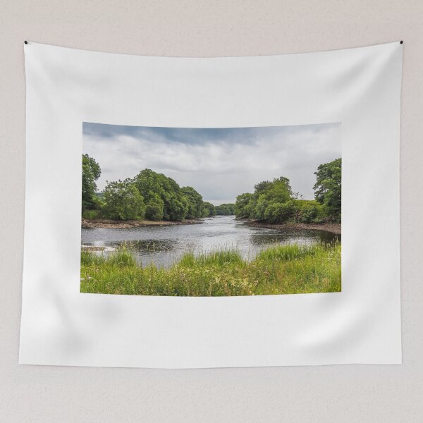 Item preview, Looking downstream on the River Dee on a cloudy summers day in Galloway, Scotland designed and sold by SnapTPhotograph.