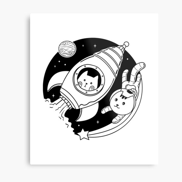 Item preview, Cute cat flying a rocket in Space designed and sold by kalud-zoldyck.