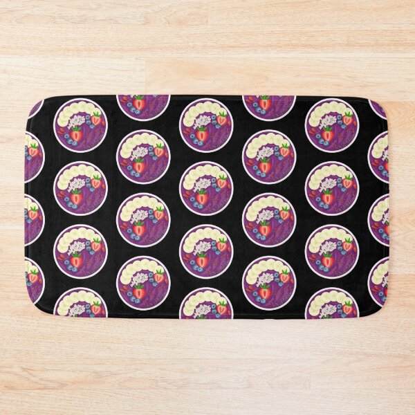 Item preview, Smoothie Acai Fruit Bowl Purple on Black designed and sold by onepiconetreat.