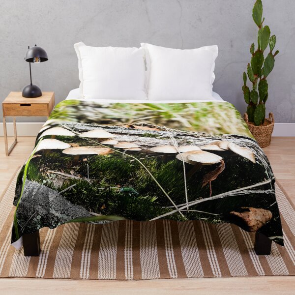 Item preview, Photography - mushrooms on wood log designed and sold by Karolien Kenis.