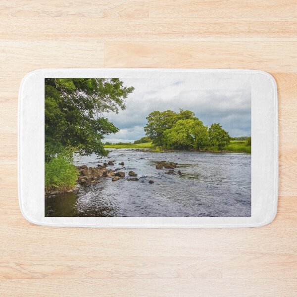 Item preview, A rocky riffle under trees on a summers day on the River Dee, Galloway, Scotland designed and sold by SnapTPhotograph.