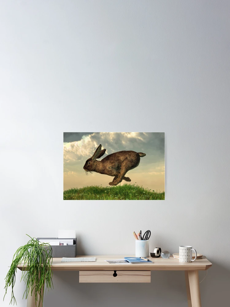 Thumbnail 2 of 3, Poster, Running Rabbit designed and sold by Daniel Eskridge.