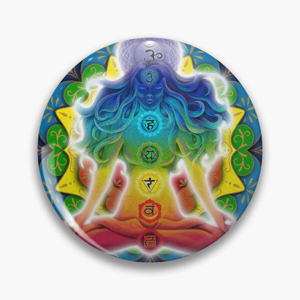 Item preview, Mandala woman meditating chakras designed and sold by MandalaSoul.