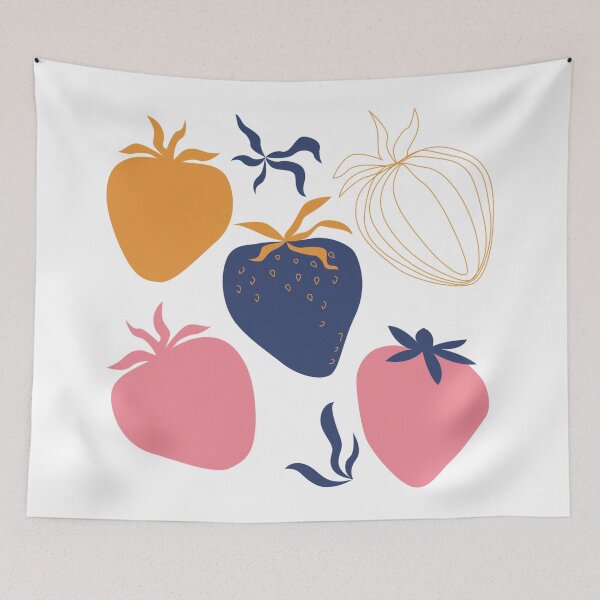 Item preview, Modern Abstract Strawberry Drawing  designed and sold by Dollfacedesign.