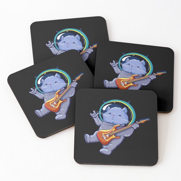Item preview, Cat Playing guitar in Space designed and sold by kalud-zoldyck.