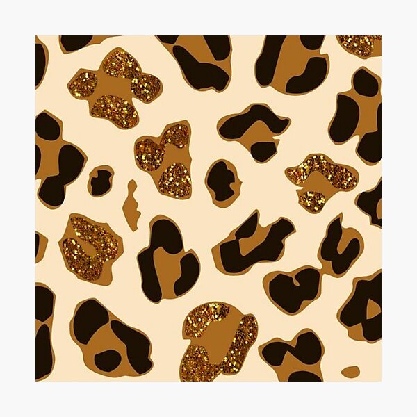 Chocolate brown cow print aesthetic pattern | Photographic Print