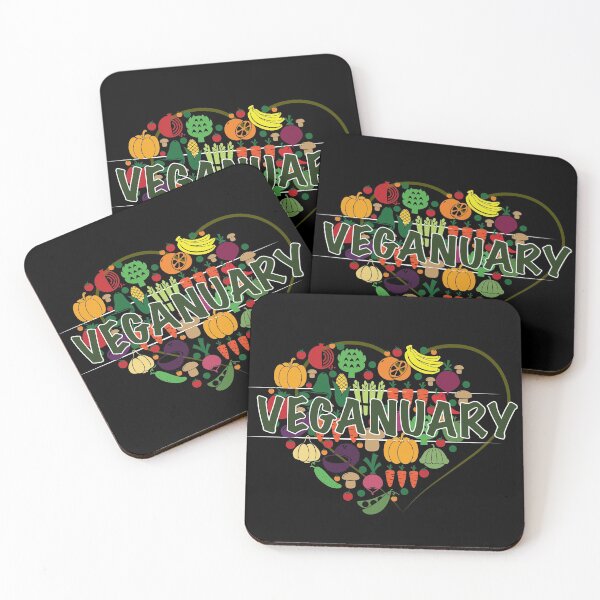 Item preview, Veganuary 2021 Gift for her or him - vegan digital illustration designed and sold by OMCreative.