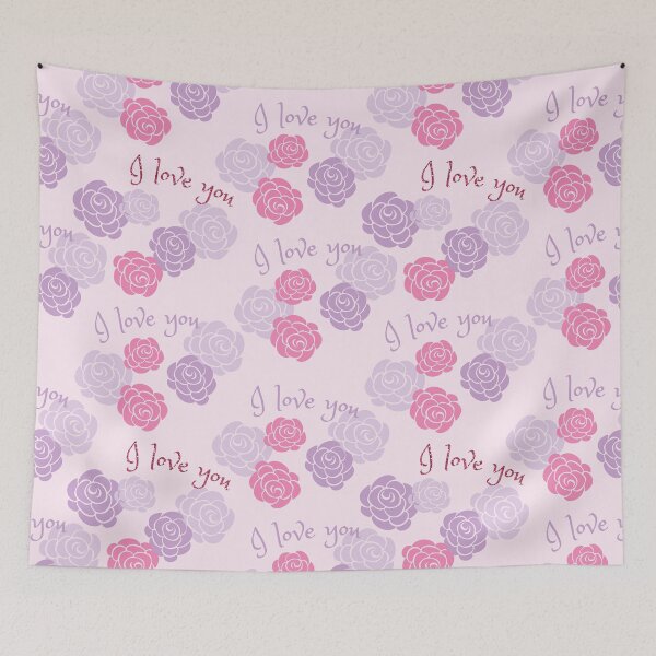 Item preview, Romantic I Love You with Flowers designed and sold by WisdomInspired.