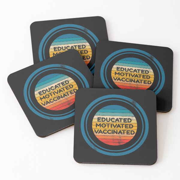 Item preview, Educated Motivated Vaccinated Retro Sunset designed and sold by ABulgov.