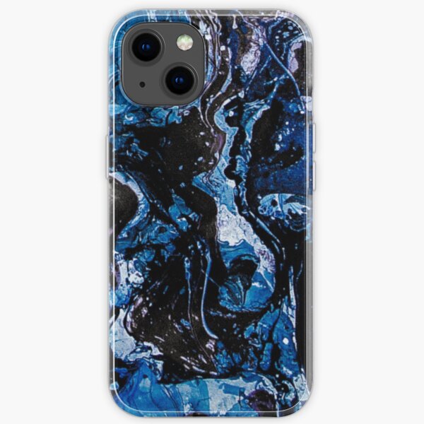 Hydro Dipped Dark Teal Purple Design iPhone Soft Case