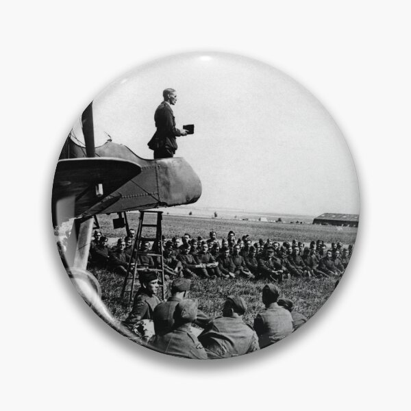 Item preview, Army Chaplain Delivering Sermon From Plane Cockpit - WW1 France 1918 designed and sold by warishellstore.