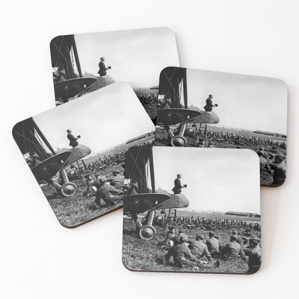 Item preview, Army Chaplain Delivering Sermon From Plane Cockpit - WW1 France 1918 designed and sold by warishellstore.