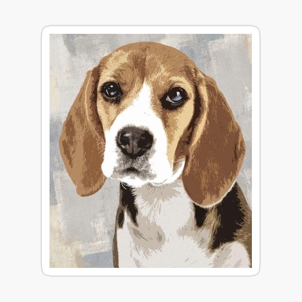 Beagle Hound Dog in Flat Cap Prints 5x7 and 8x10 Poster Scent 