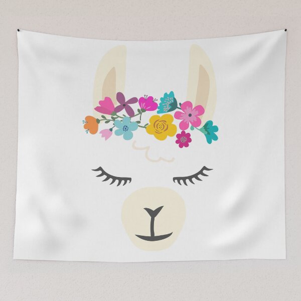 Item preview, Cute Llama with Flower crown designed and sold by kalud-zoldyck.
