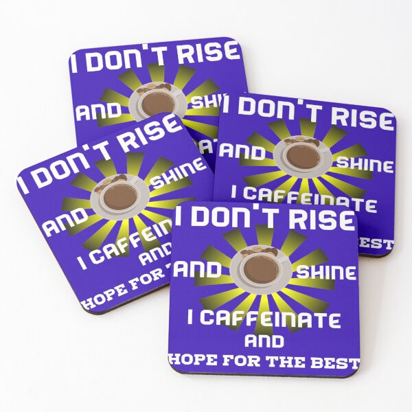 Item preview, I Don't Rise And Shine I Caffeinate And Hope For The Best Funny Birthday Gift Ideas For Coffee Lovers designed and sold by Aleekr1.
