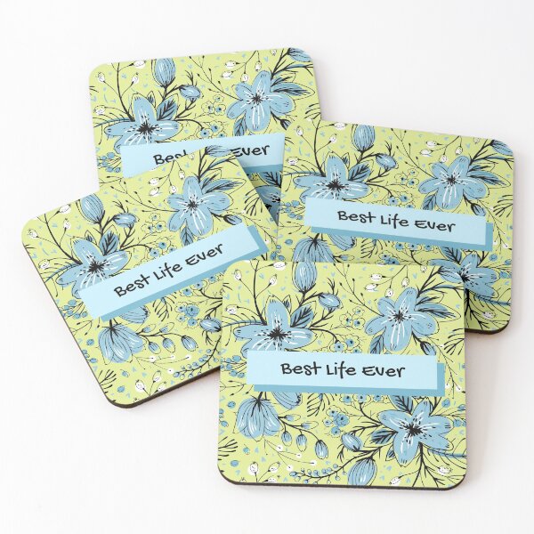 Item preview, Best Life Ever - Blue Floral designed and sold by fsultesart.
