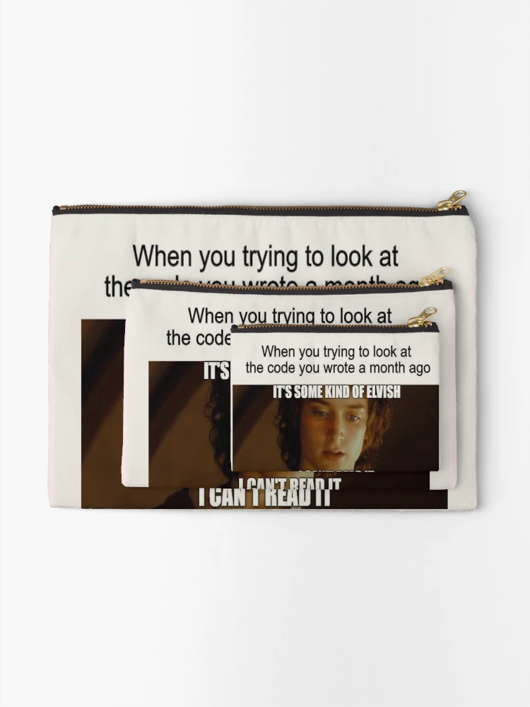 Thumbnail 2 of 4, Zipper Pouch, Code - programmers designed and sold by bubble0bum.