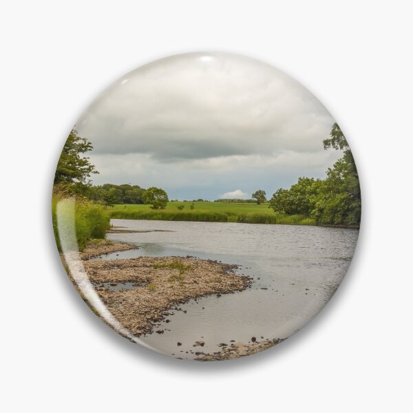 Item preview, A gravel bar and low water on a lowland Scottish river in summer designed and sold by SnapTPhotograph.