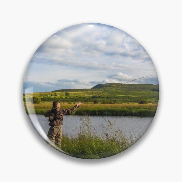 Item preview, A fisherman fly fishing in the evening on the Blackwater of Dee, Scotland designed and sold by SnapTPhotograph.