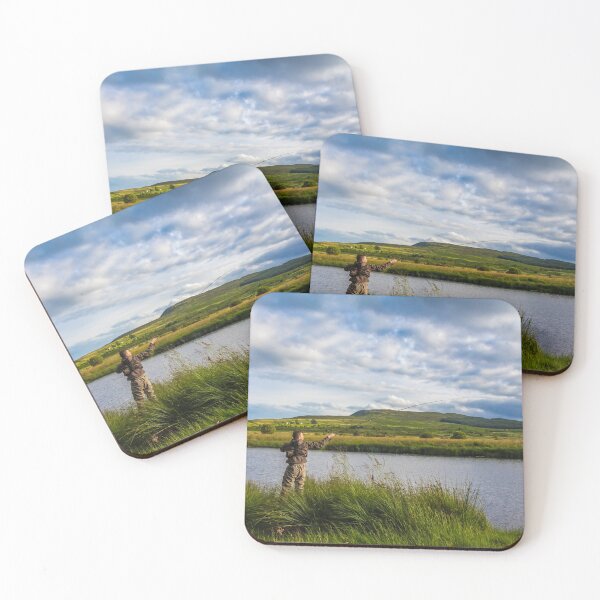 Item preview, A fisherman fly fishing in the evening on the Blackwater of Dee, Scotland designed and sold by SnapTPhotograph.
