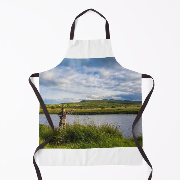 Item preview, A fisherman fly fishing in the evening on the Blackwater of Dee, Scotland designed and sold by SnapTPhotograph.